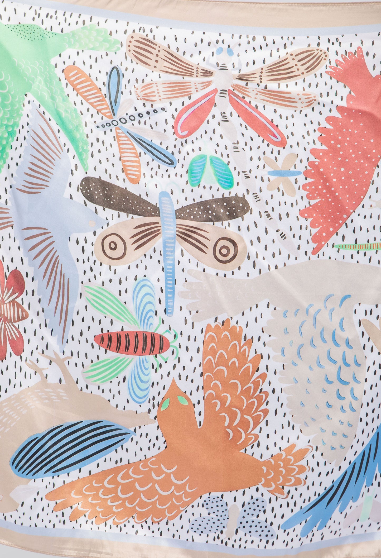 Dragon Fly Satin Touch Scarf