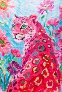 Leopard Print Satin Touch Scarf