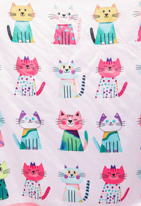 Cat Print Satin Touch Scarf