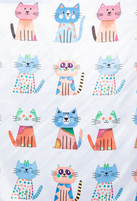 Cat Print Satin Touch Scarf