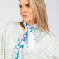 Floral Print Satin Touch Scarf