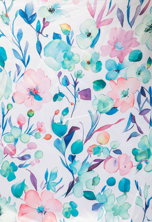 Floral Print Satin Touch Scarf