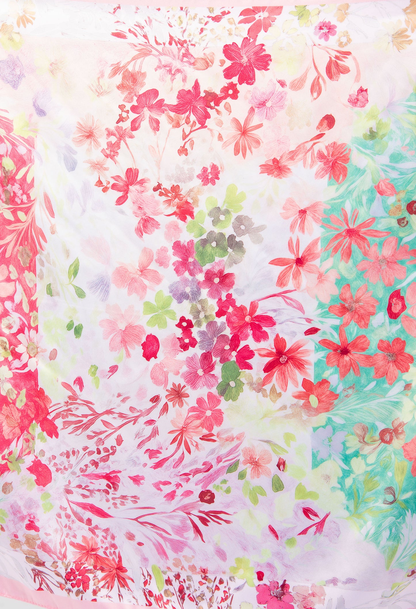 Floral Satin Touch Scarf