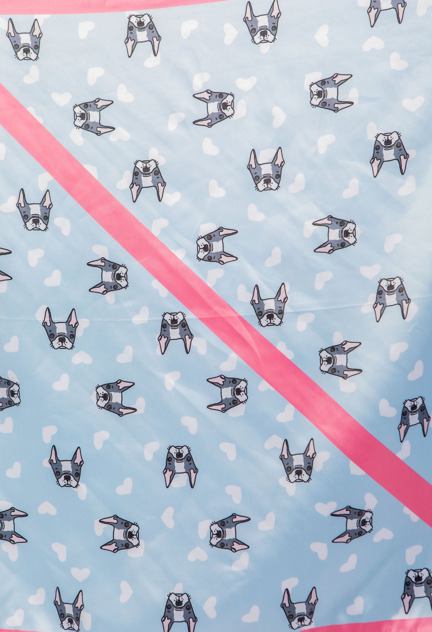 French Bulldog Satin Scarf