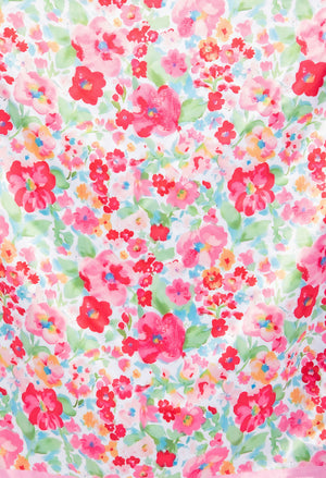 Floral Print Satin Touch Scarf