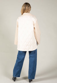 Boucle Sleeve Buttoned Jacket