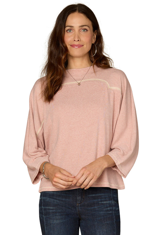 Dolman Sleeve Crew Neck Knit Top