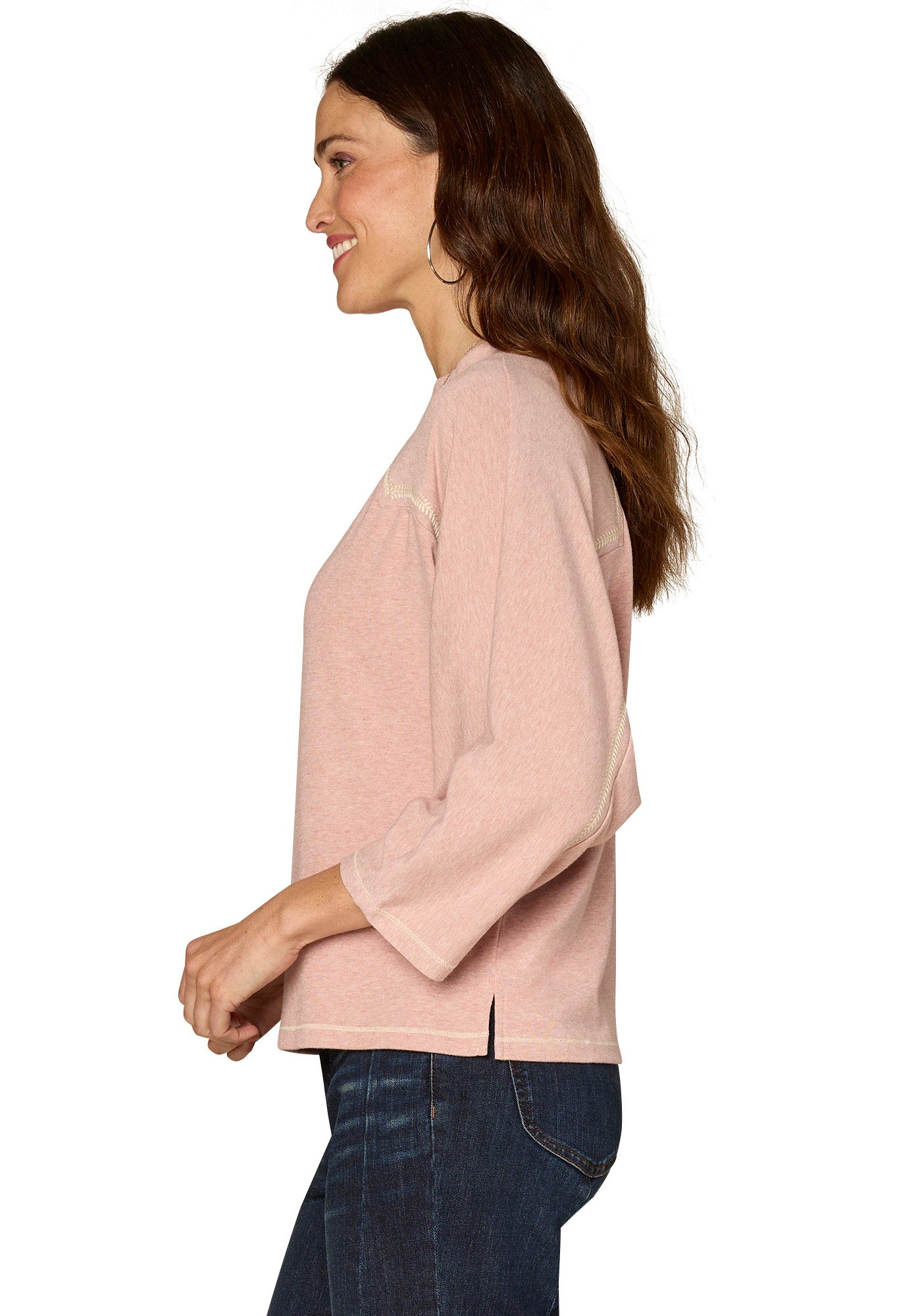 Dolman Sleeve Crew Neck Knit Top