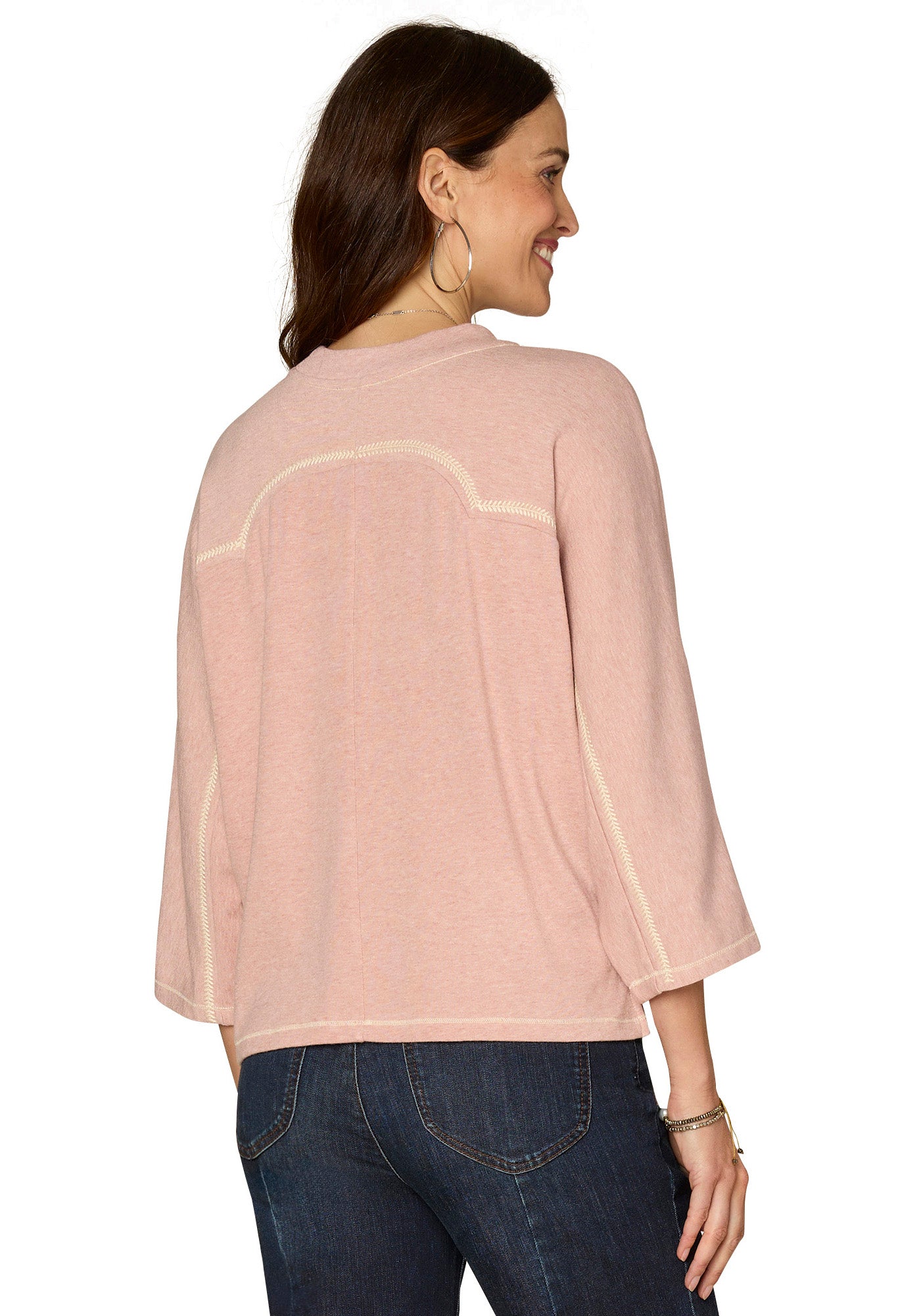 Dolman Sleeve Crew Neck Knit Top