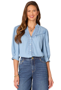 Western Denim Blouse