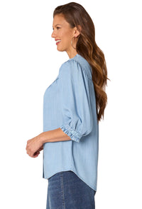 Western Denim Blouse