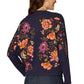 Floral Batwing Sleeve Knit Top