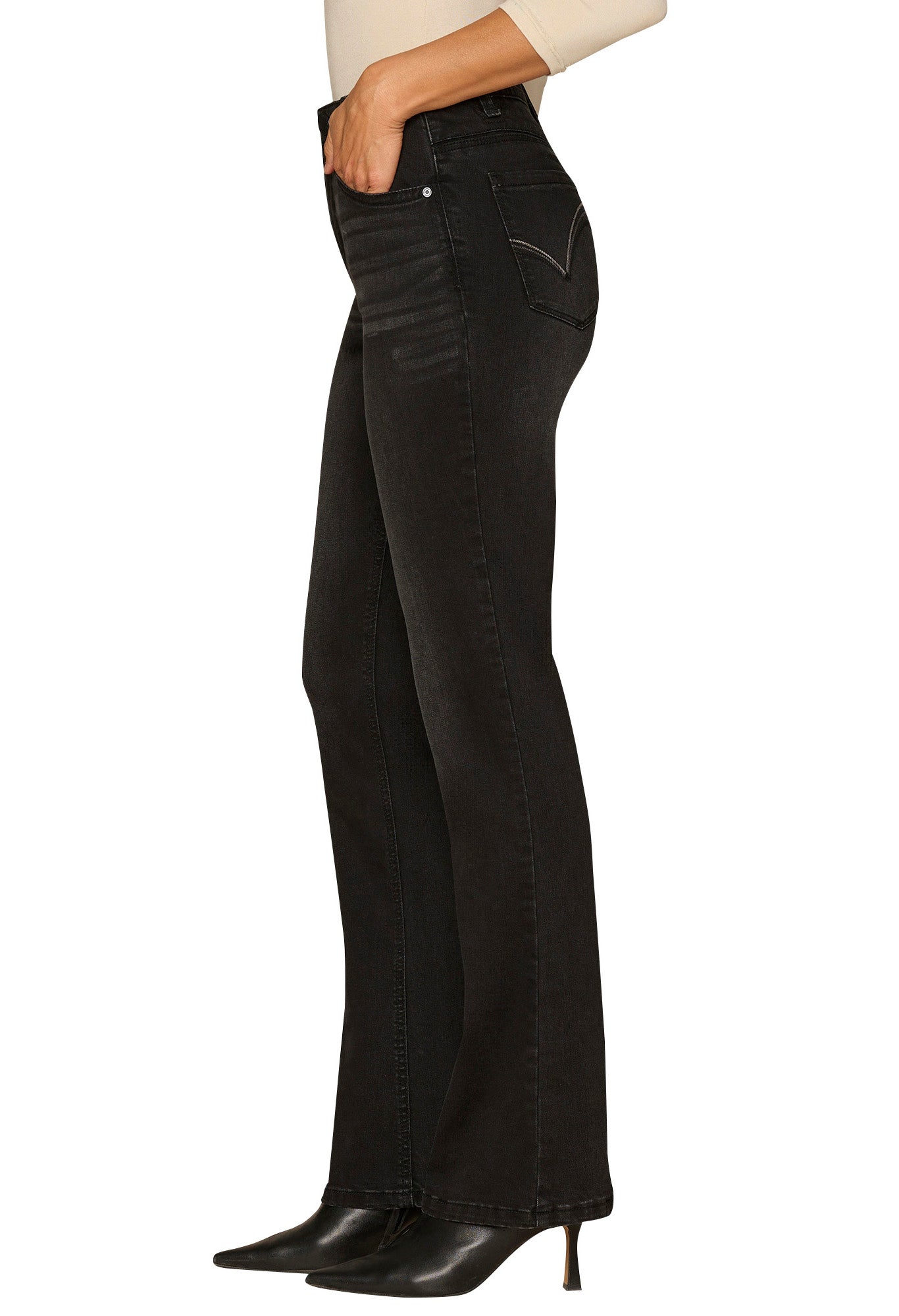 "Ab"solution® High Rise Itty Bitty Boot Jeans