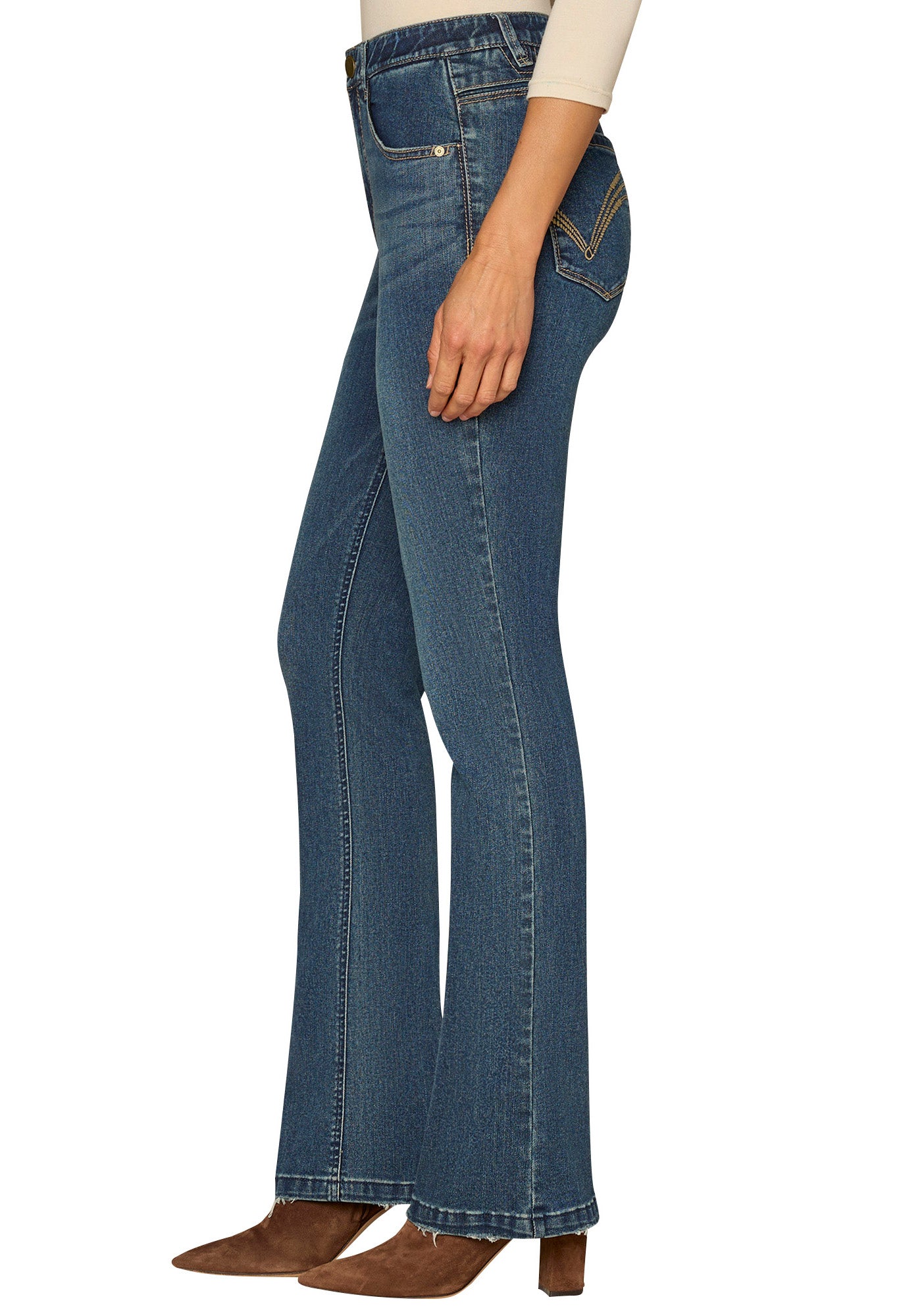 "Ab"solution Mid-Rise Itty Bitty Boot Jeans