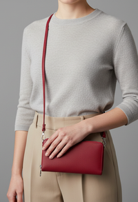 Faux Leather Multi Pocket Bag