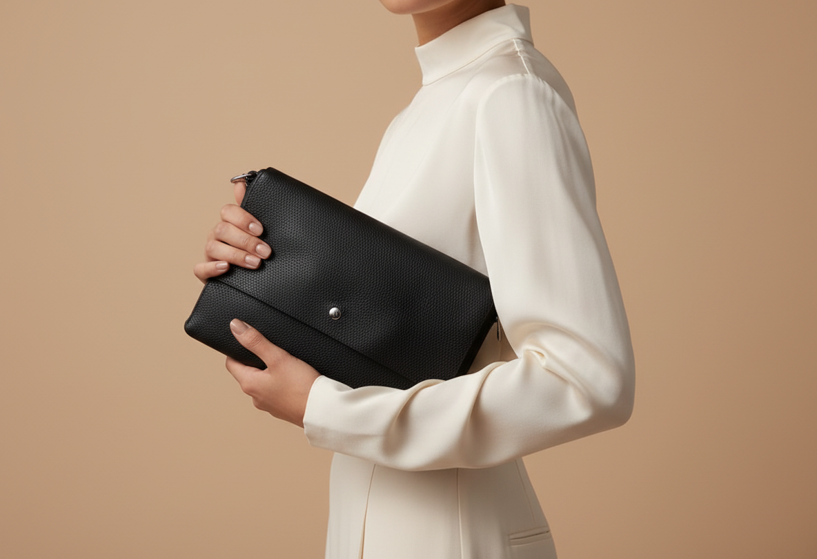 Faux Leather Envelope Bag