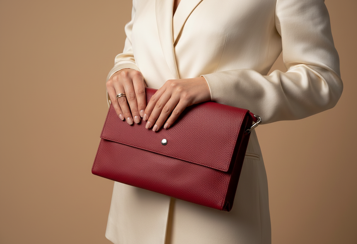 Faux Leather Envelope Bag