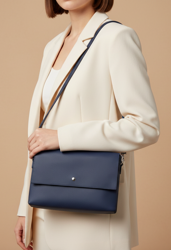 Faux Leather Envelope Bag