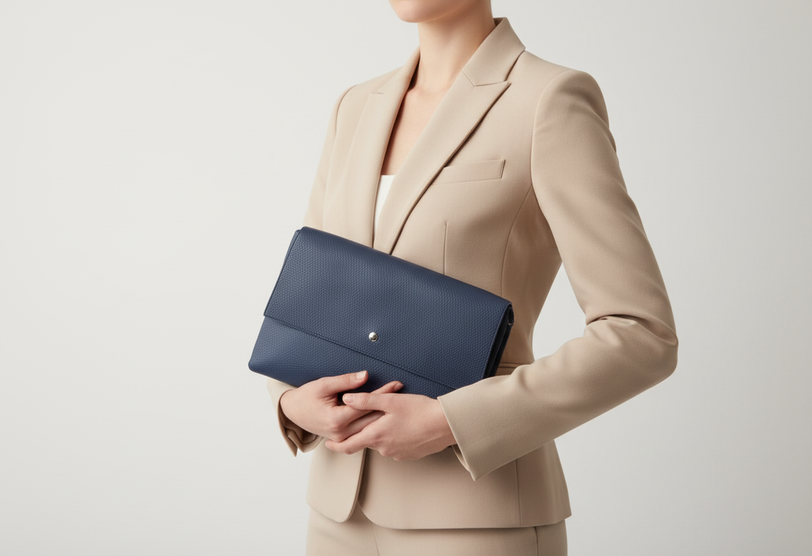 Faux Leather Envelope Bag