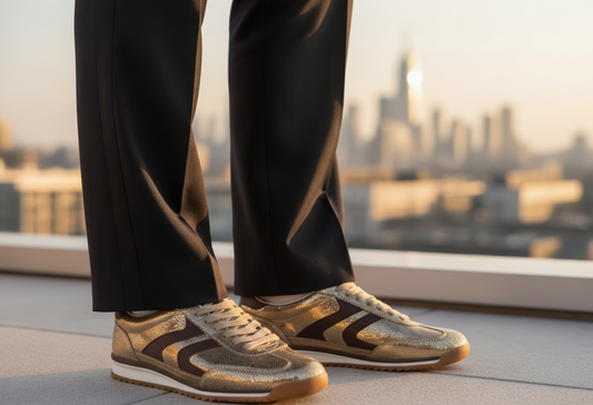 Metallic Contrast Trainers