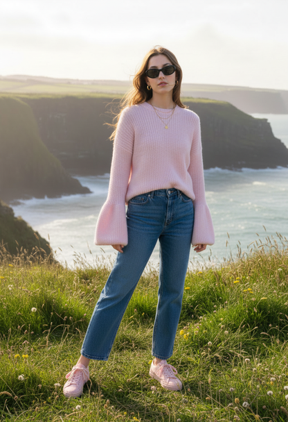 Balloon Sleeve Knit Jumper