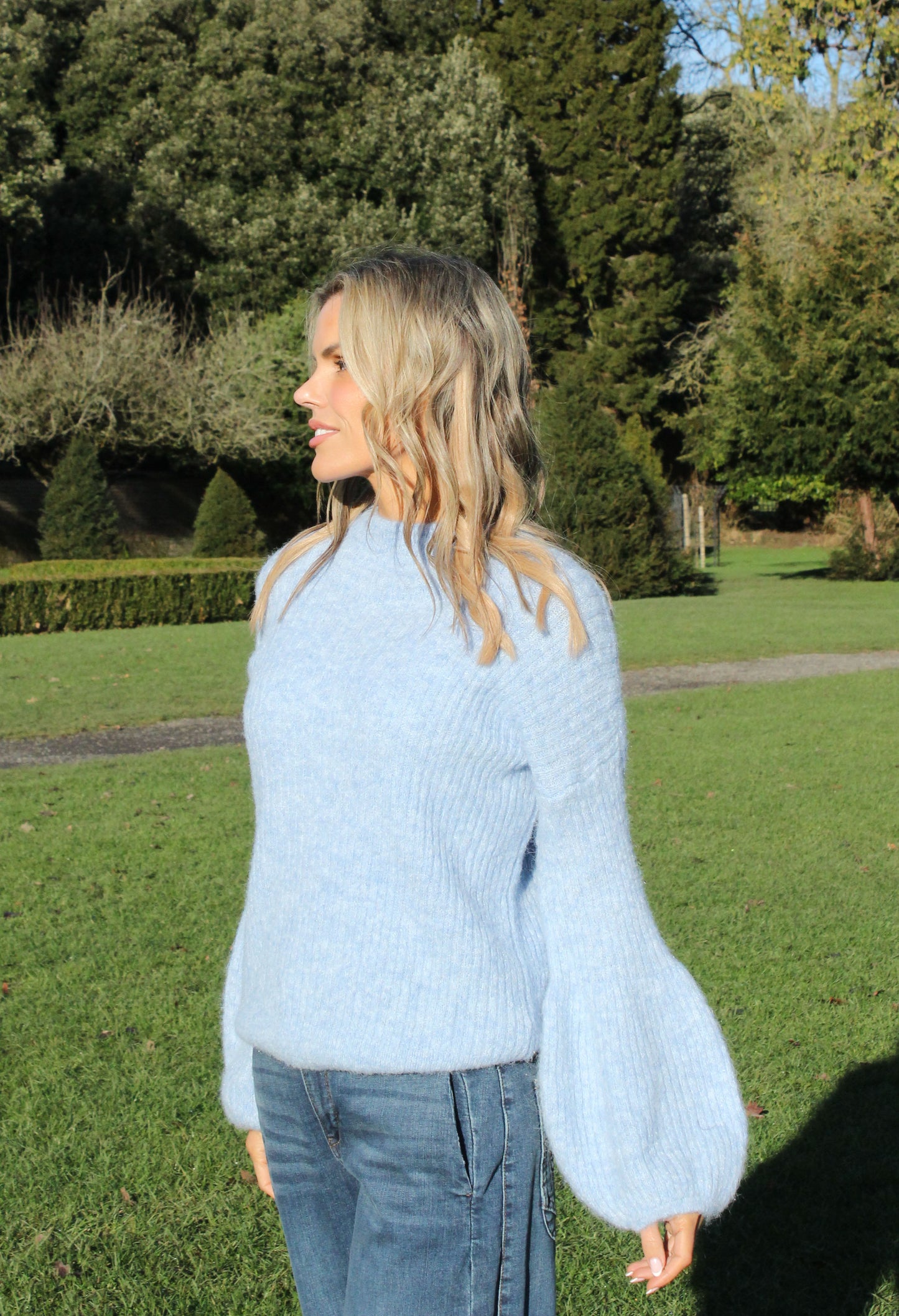 Balloon Sleeve Knit Jumper