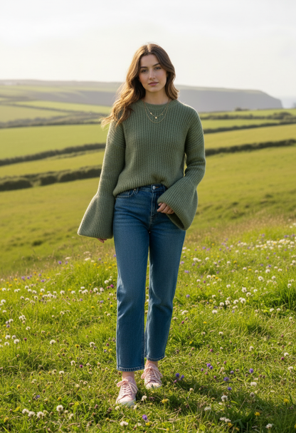 Balloon Sleeve Knit Jumper