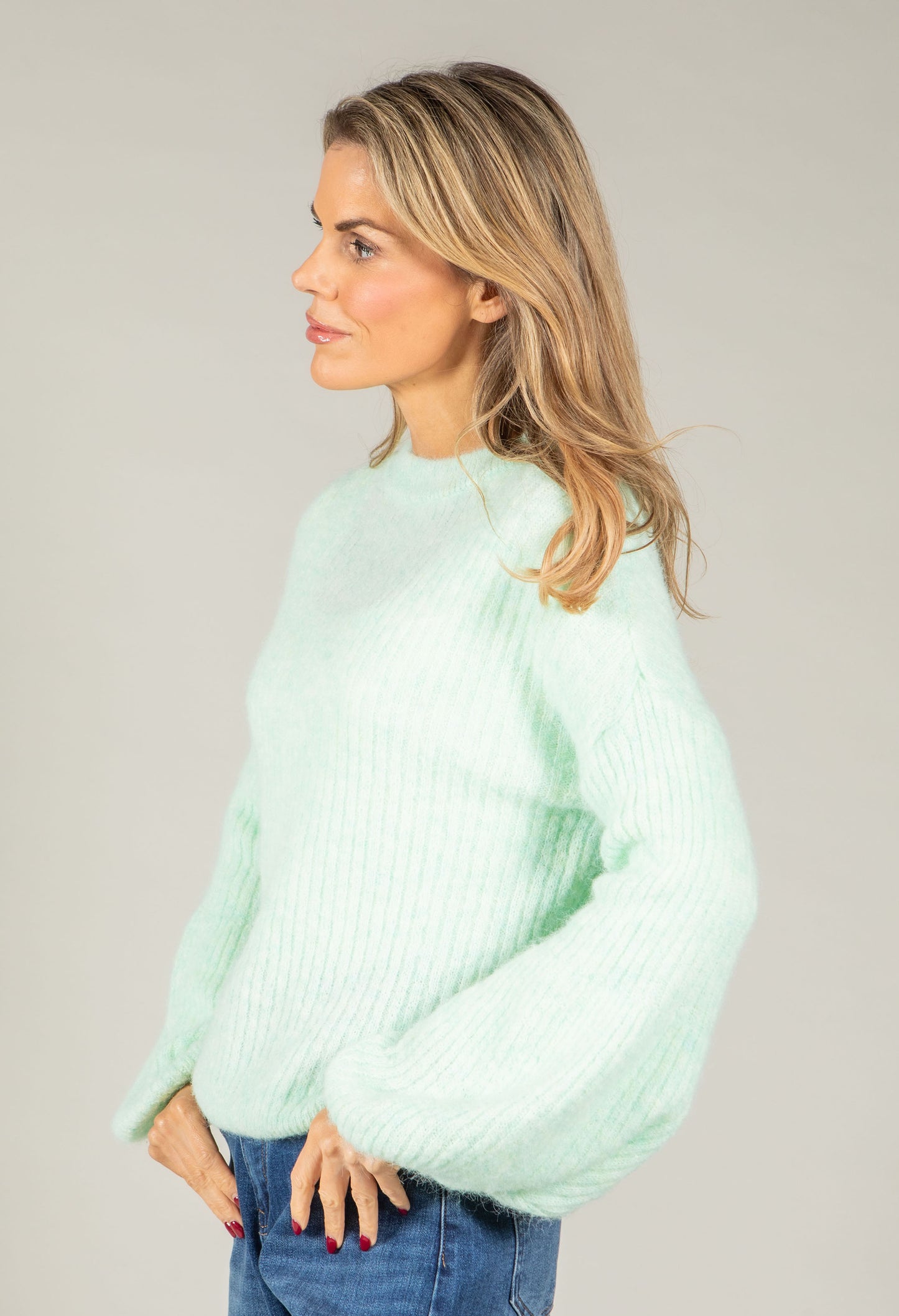 Balloon Sleeve Knit Jumper