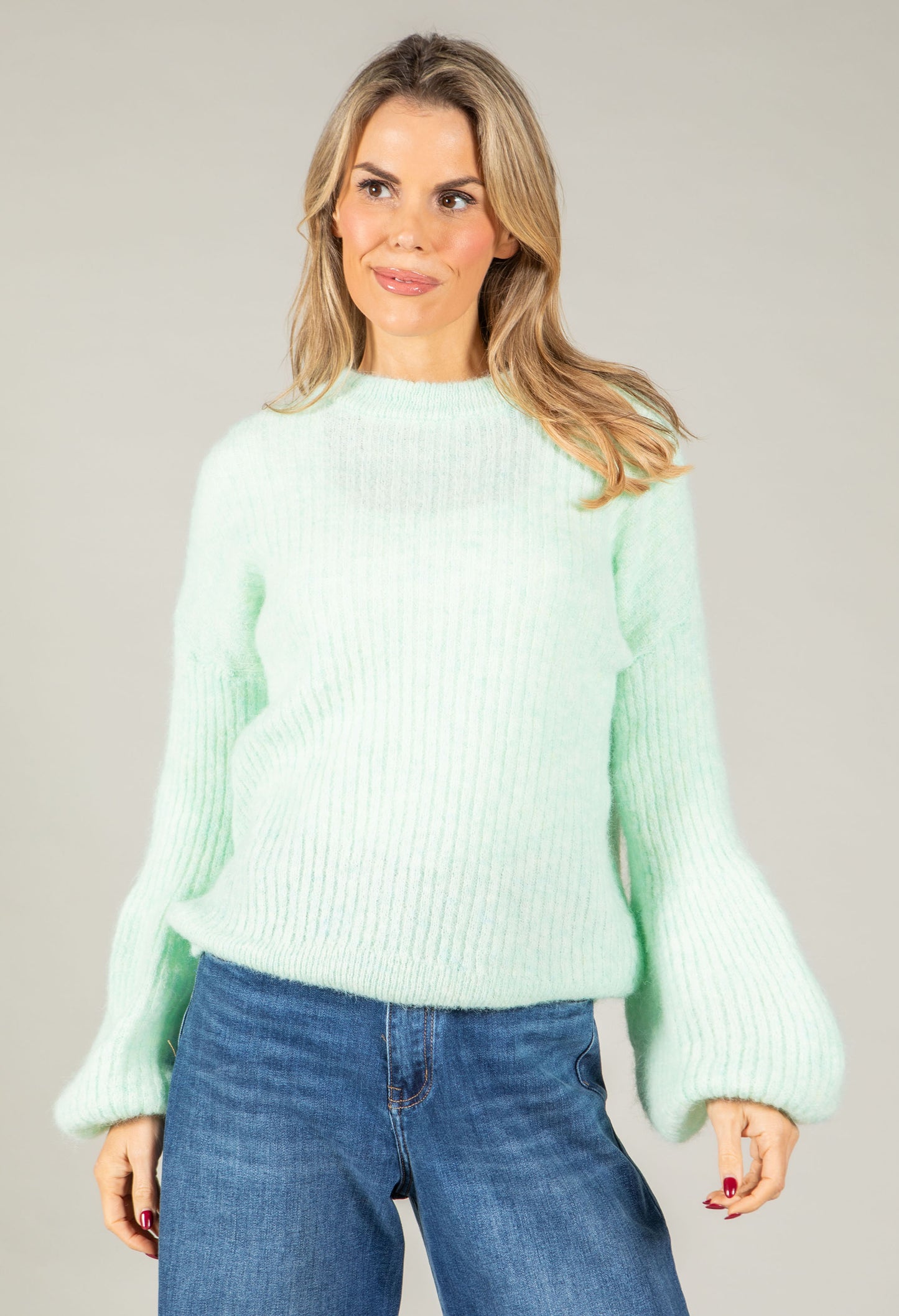 Balloon Sleeve Knit Jumper