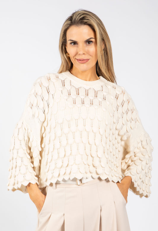 Scalloped Hem Knit Jumper