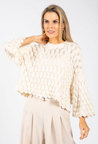 Scalloped Hem Knit Jumper