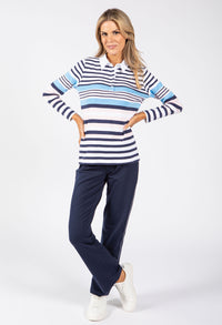 Striped Polo Top
