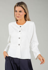 Vonel Textured Peplum Jacket