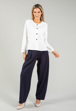 Vonel Textured Peplum Jacket