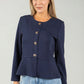 Vonel Textured Peplum Jacket