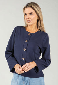 Vonel Textured Peplum Jacket