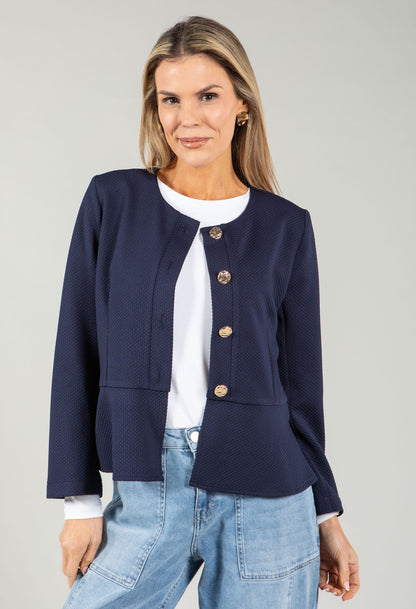 Vonel Textured Peplum Jacket