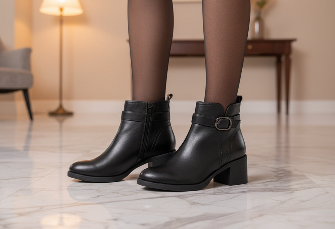 Buckle Detail Ankle Boot