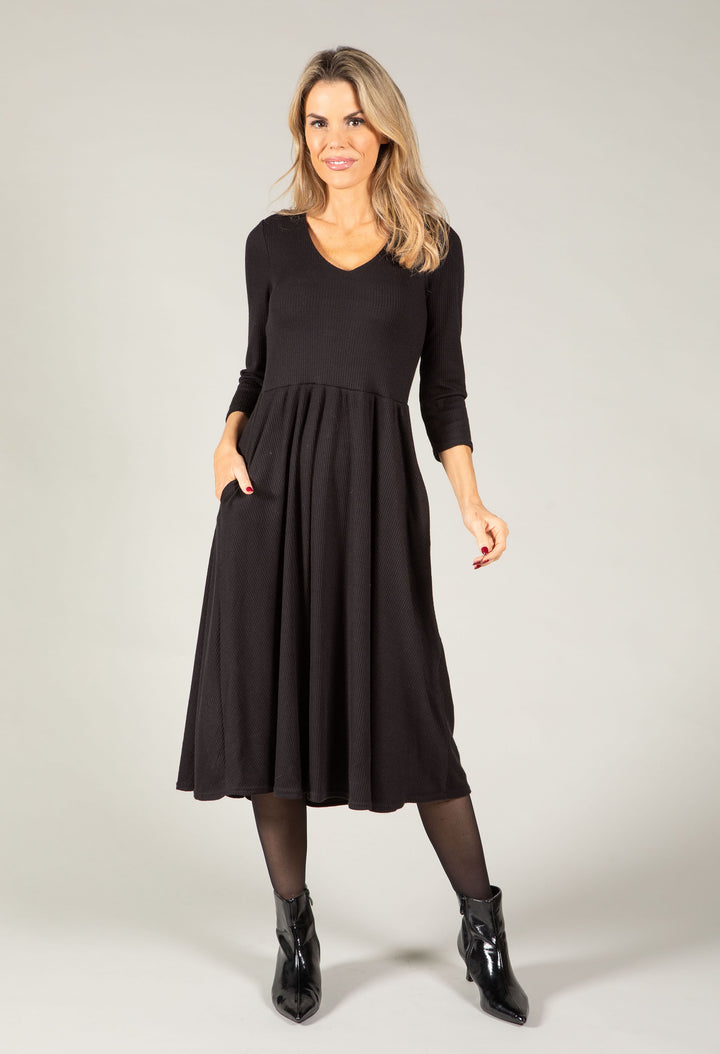 Ribbed Knit Midi Dress