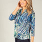 Printed V-Neck Blouse