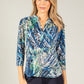 Printed V-Neck Blouse
