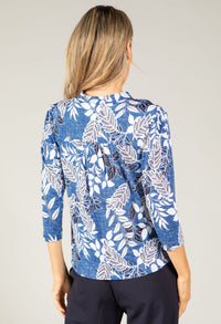 Floral Print V-Neck Blouse