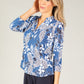 Floral Print V-Neck Blouse