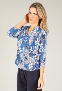 Floral Print V-Neck Blouse