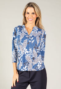 Floral Print V-Neck Blouse