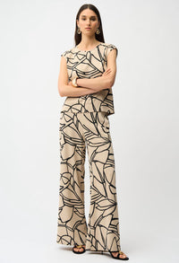 Abstract Mid-Rise Trousers