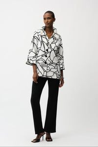 Collared Abstract Casual Jacket