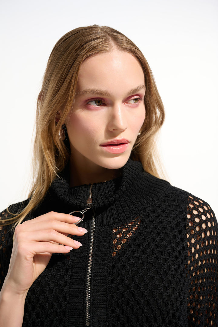Zipper Closure Relaxed Fit Pullover