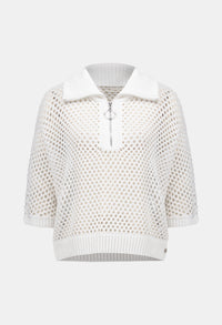 Zipper Closure Relaxed Fit Pullover