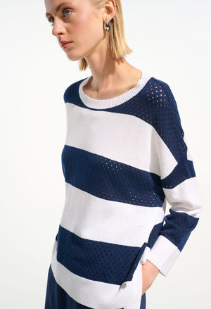 Striped Crew Neck Pullover
